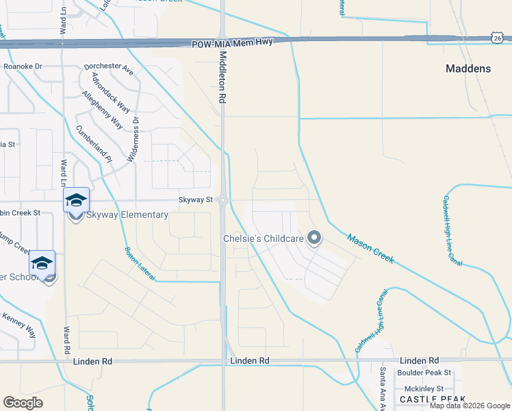 map of restaurants, bars, coffee shops, grocery stores, and more near 10866 Armuth Street in Nampa
