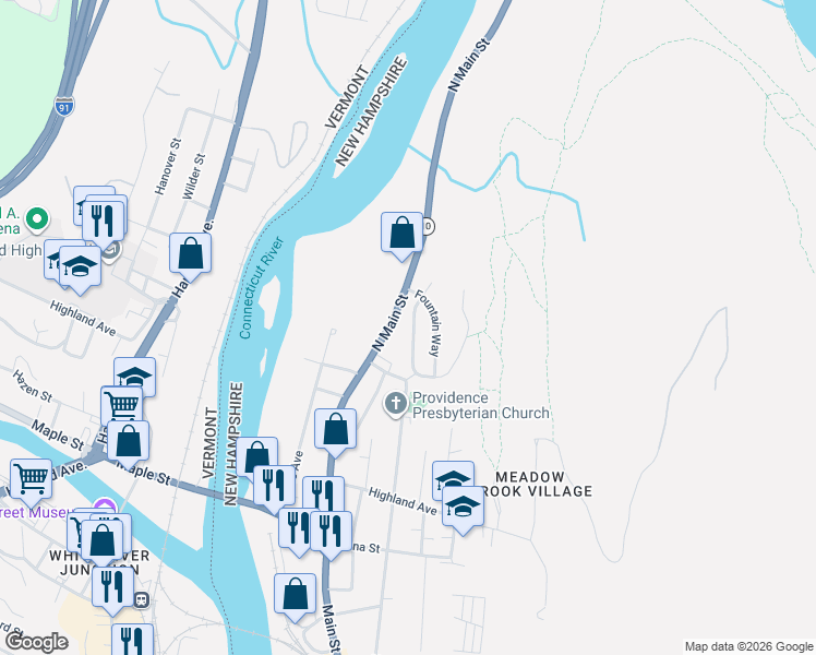 map of restaurants, bars, coffee shops, grocery stores, and more near 12 Apple Blossom Drive in Lebanon