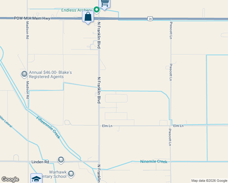map of restaurants, bars, coffee shops, grocery stores, and more near 19628 North Franklin Boulevard in Nampa
