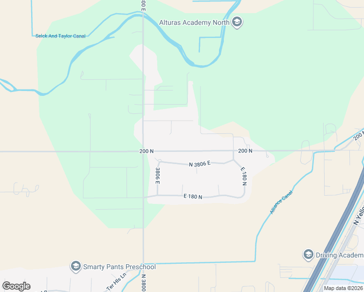 map of restaurants, bars, coffee shops, grocery stores, and more near 3815 East 200 North in Rigby