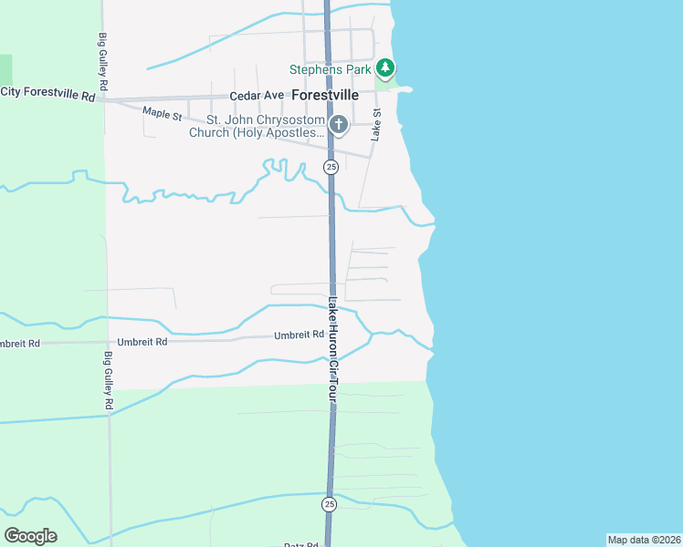 map of restaurants, bars, coffee shops, grocery stores, and more near 7820 South Lake Street in Forestville