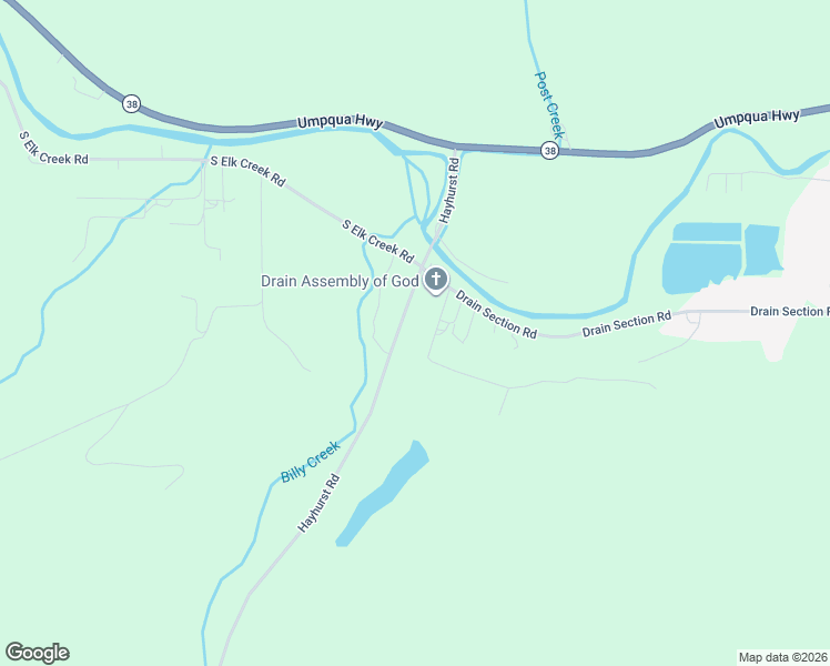 map of restaurants, bars, coffee shops, grocery stores, and more near 9211 Hayhurst Road in Yoncalla