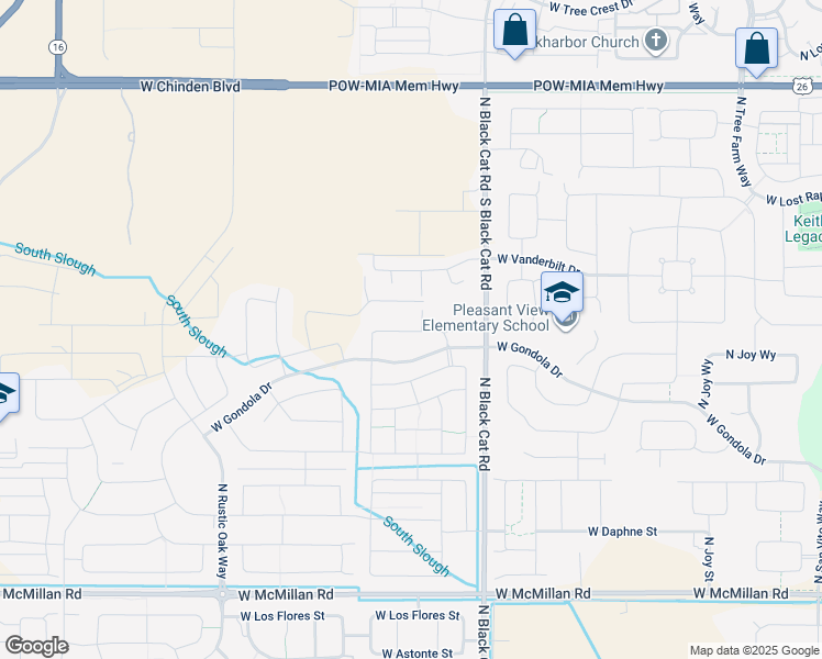 map of restaurants, bars, coffee shops, grocery stores, and more near 5060 West Ladle Rapids Street in Meridian