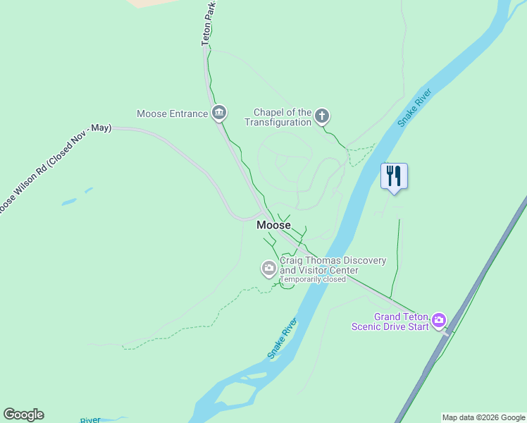 map of restaurants, bars, coffee shops, grocery stores, and more near in Teton County