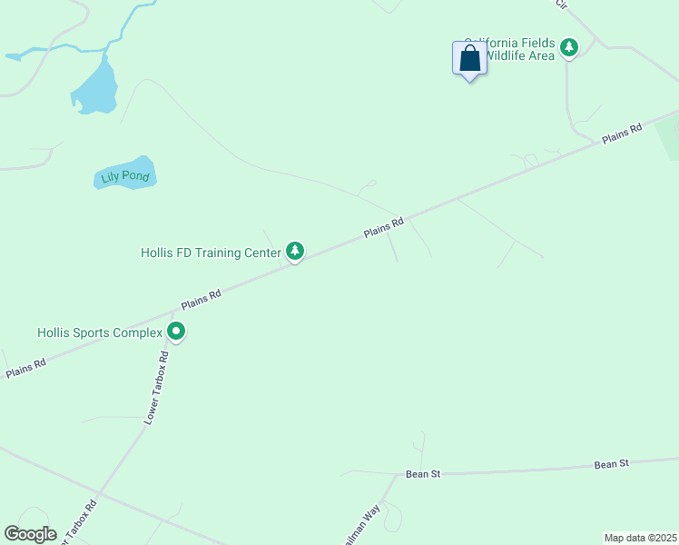 map of restaurants, bars, coffee shops, grocery stores, and more near 433 Plains Road in Hollis