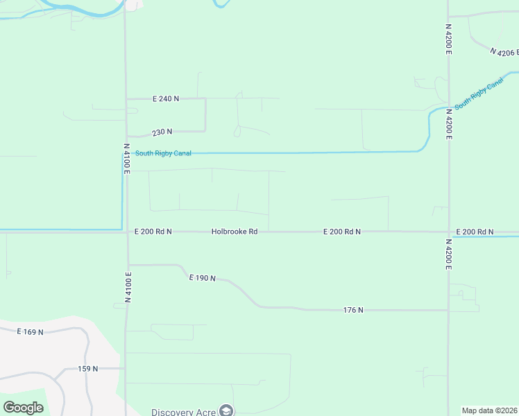 map of restaurants, bars, coffee shops, grocery stores, and more near 4134 East 200 Road North in Rigby