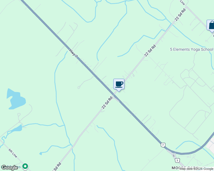 map of restaurants, bars, coffee shops, grocery stores, and more near 13469 Ontario 7 in Limehouse