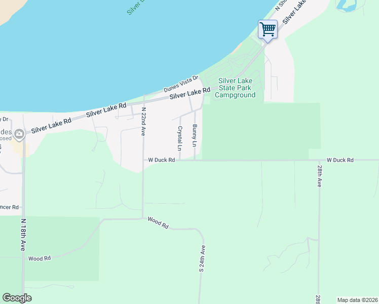 map of restaurants, bars, coffee shops, grocery stores, and more near 627 Bunny Lane in Mears