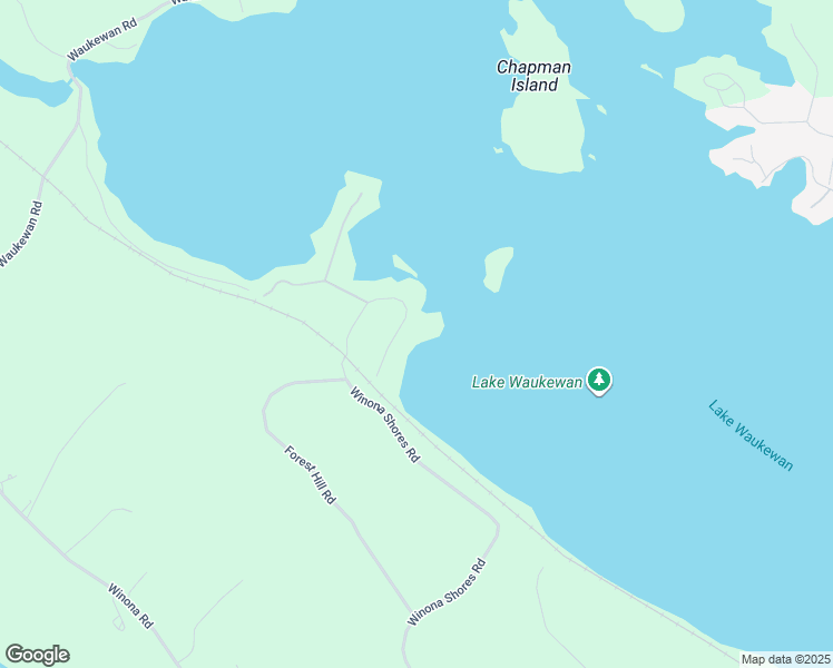 map of restaurants, bars, coffee shops, grocery stores, and more near 160 Winona Shores Road in Meredith