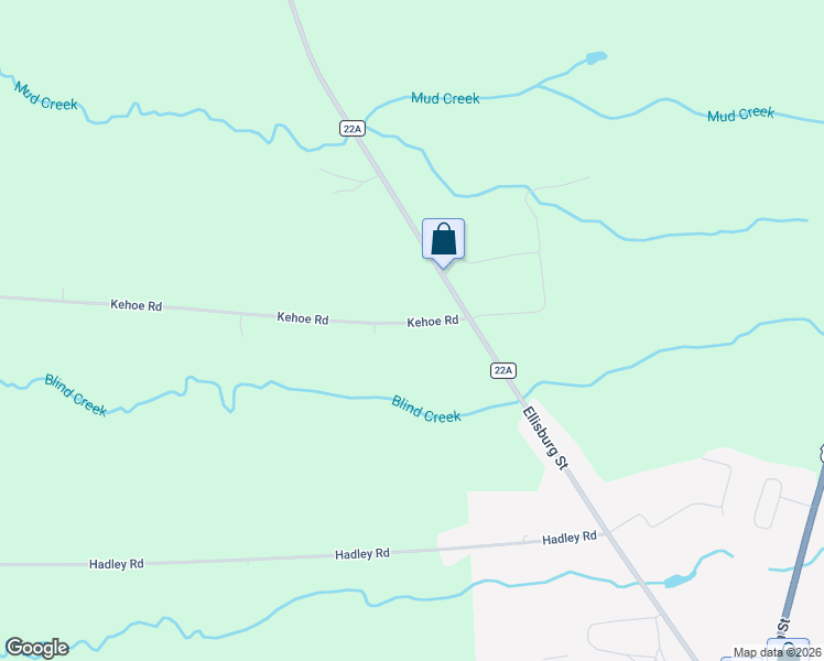 map of restaurants, bars, coffee shops, grocery stores, and more near 21 Kehoe Road in Sandy Creek