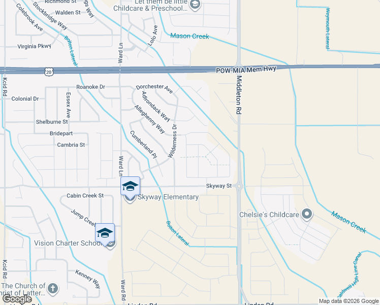 map of restaurants, bars, coffee shops, grocery stores, and more near 19608 Susquehanna Way in Caldwell