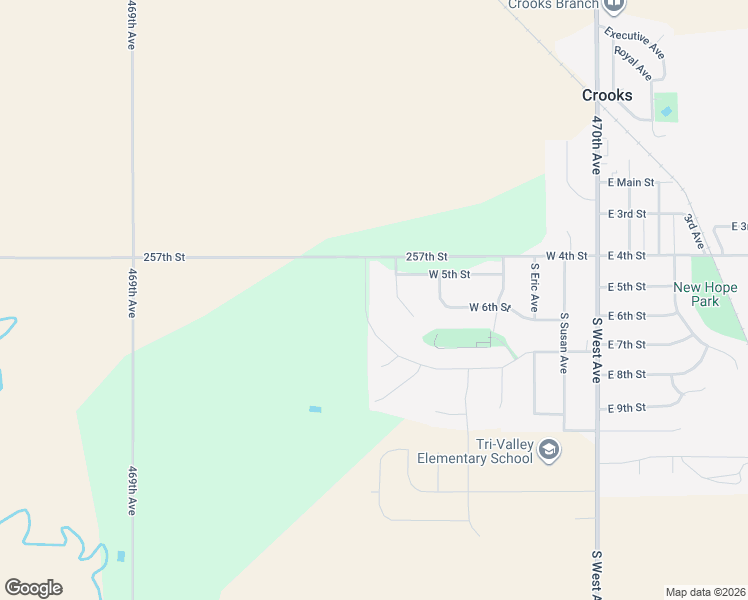 map of restaurants, bars, coffee shops, grocery stores, and more near 1000 Andrew Drive in Crooks