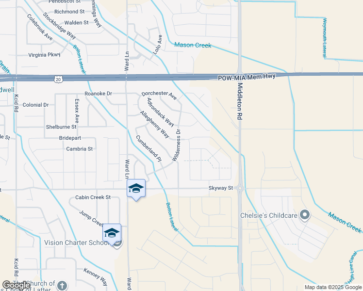 map of restaurants, bars, coffee shops, grocery stores, and more near 19690 Wilderness Drive in Caldwell
