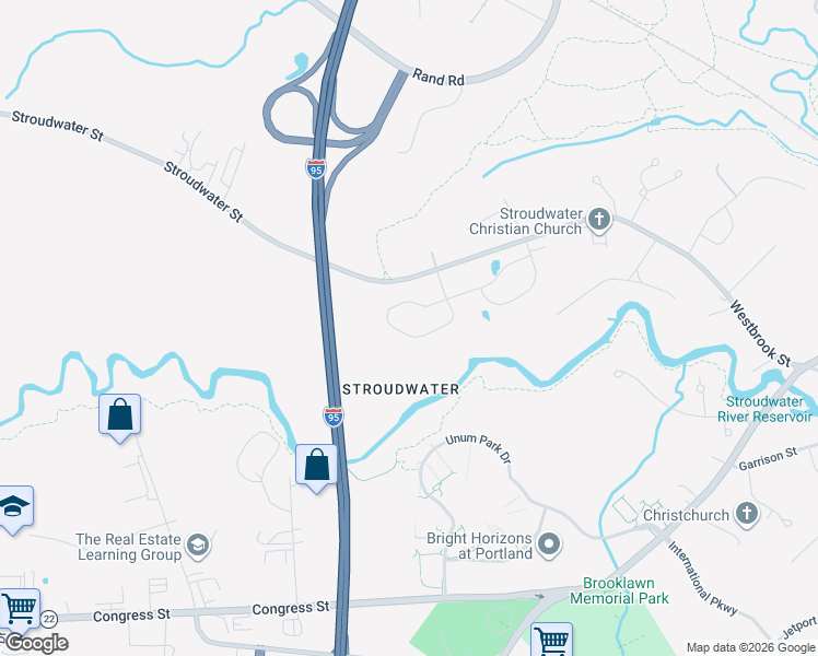 map of restaurants, bars, coffee shops, grocery stores, and more near 1554-1728 Westbrook St in Portland