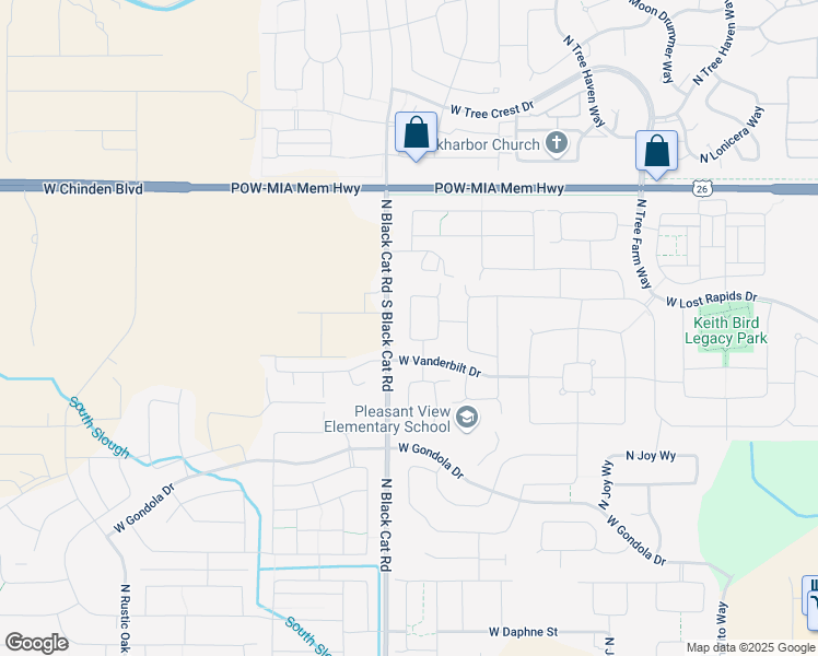 map of restaurants, bars, coffee shops, grocery stores, and more near 5961 North Exeter Avenue in Meridian