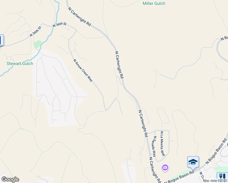 map of restaurants, bars, coffee shops, grocery stores, and more near 4487 North Settlers Ridge Place in Boise