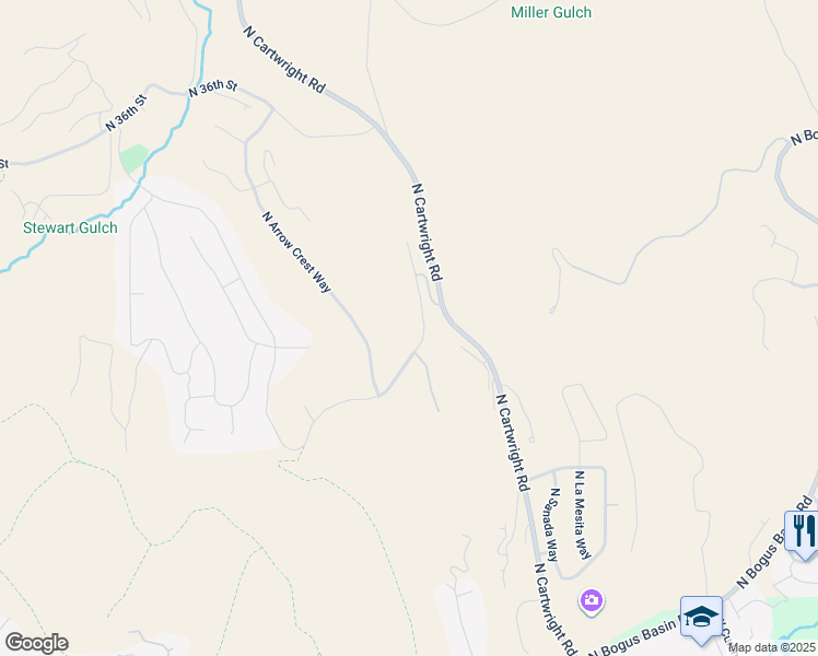 map of restaurants, bars, coffee shops, grocery stores, and more near 4487 N Settlers Ridge Pl in Boise