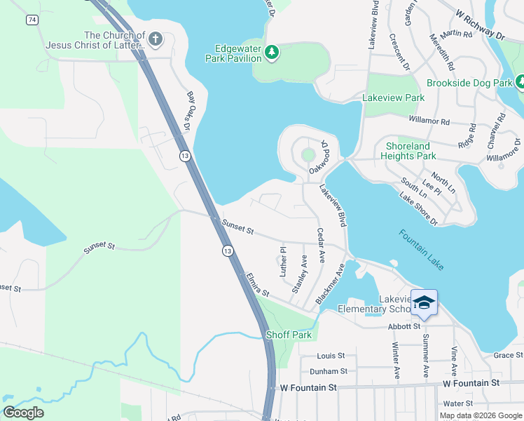 map of restaurants, bars, coffee shops, grocery stores, and more near 1635 Massee Street in Albert Lea