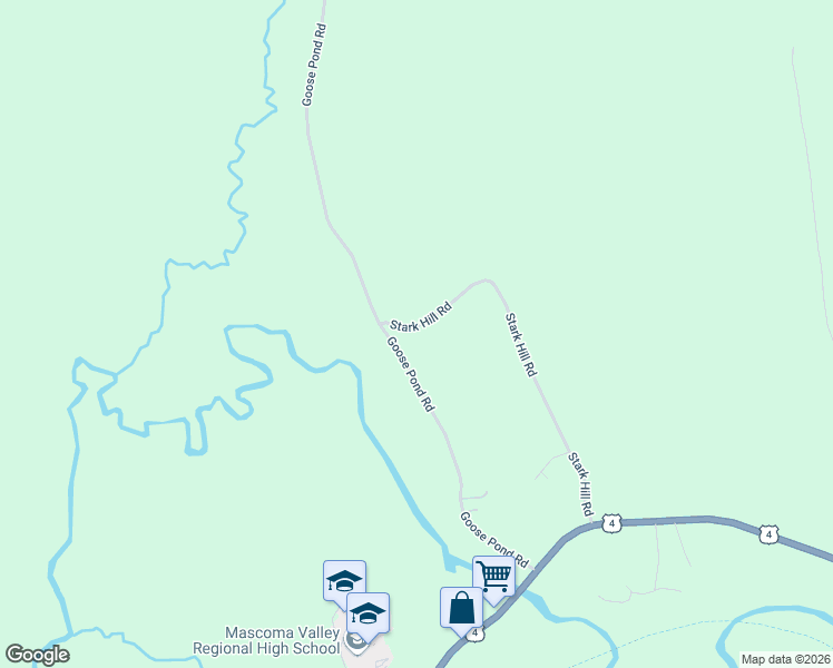 map of restaurants, bars, coffee shops, grocery stores, and more near 147 Stark Hill Road in Canaan