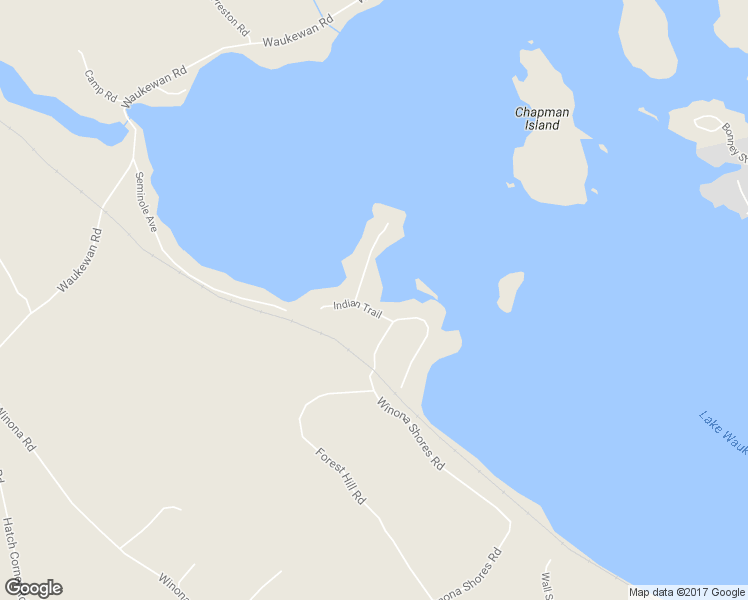 map of restaurants, bars, coffee shops, grocery stores, and more near 7 Indian Trail in Meredith