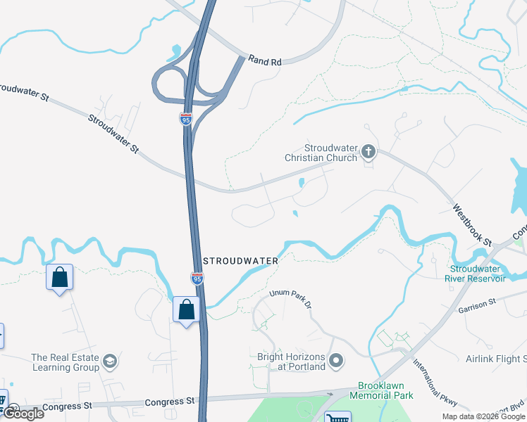 map of restaurants, bars, coffee shops, grocery stores, and more near 1666 Westbrook Street in Portland