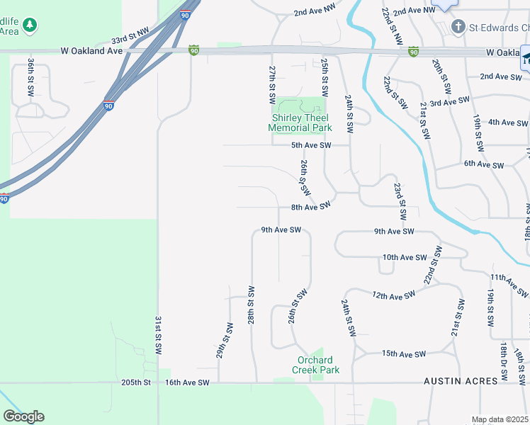 map of restaurants, bars, coffee shops, grocery stores, and more near 2804 9th Avenue Southwest in Austin