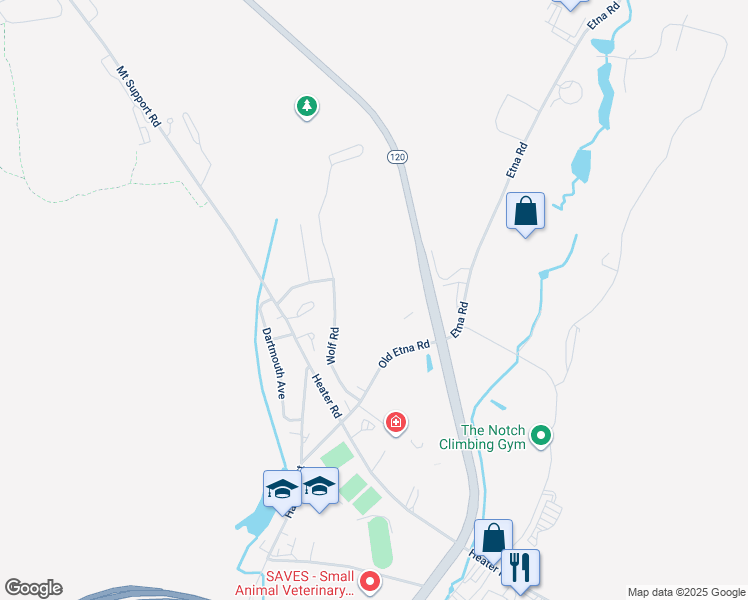 map of restaurants, bars, coffee shops, grocery stores, and more near 30 Wolf Road in Lebanon
