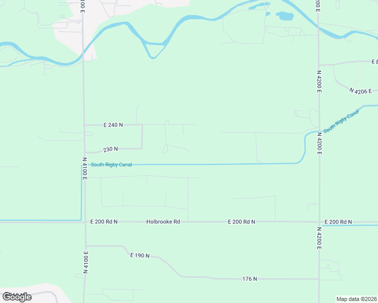 map of restaurants, bars, coffee shops, grocery stores, and more near 4140 East 240 North in Rigby