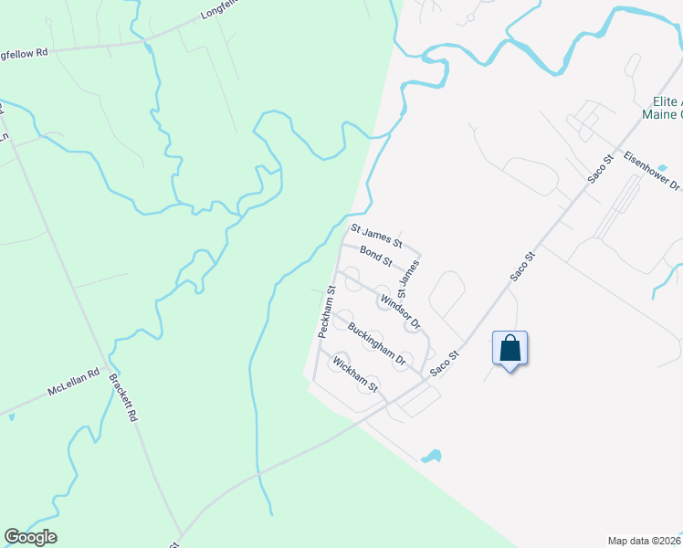 map of restaurants, bars, coffee shops, grocery stores, and more near 252 Saco Street in Westbrook