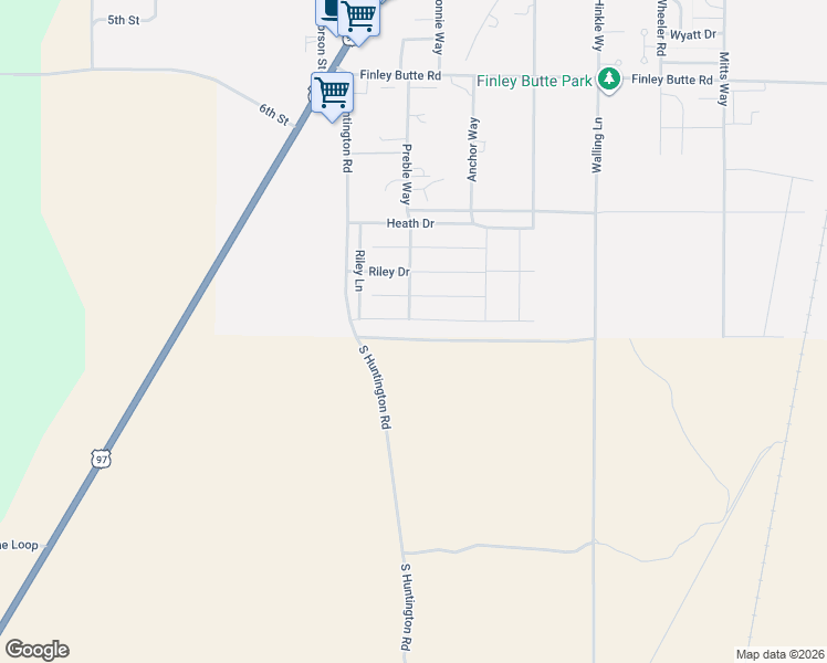 map of restaurants, bars, coffee shops, grocery stores, and more near 16456 Bassett Road in La Pine