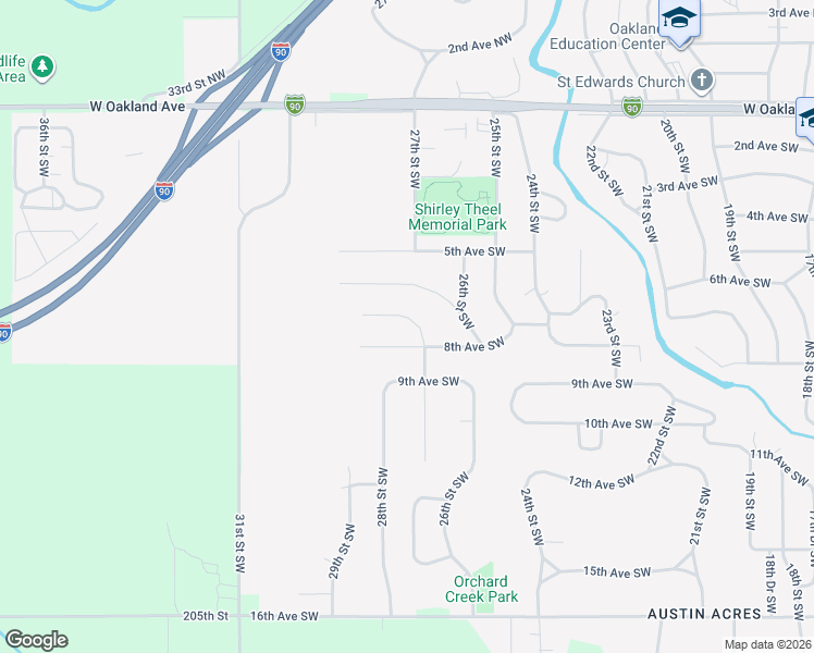 map of restaurants, bars, coffee shops, grocery stores, and more near 2801 7th Avenue Southwest in Austin