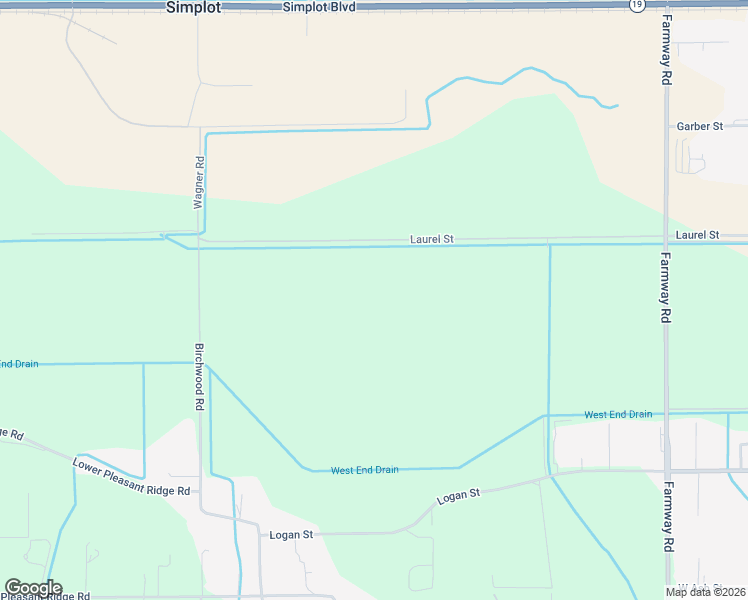 map of restaurants, bars, coffee shops, grocery stores, and more near 16547 Laurel Road in Caldwell