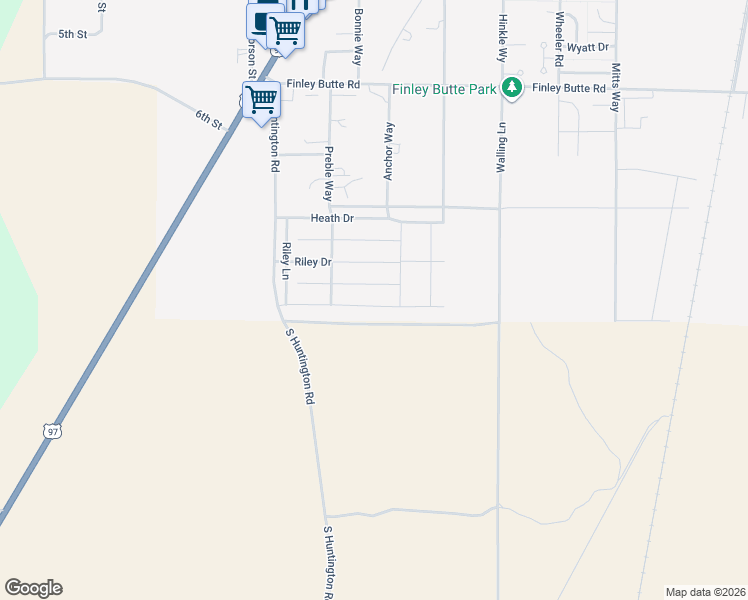 map of restaurants, bars, coffee shops, grocery stores, and more near 16484 Bassett Road in La Pine