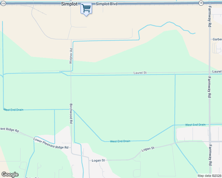 map of restaurants, bars, coffee shops, grocery stores, and more near 16547 Laurel Road in Caldwell