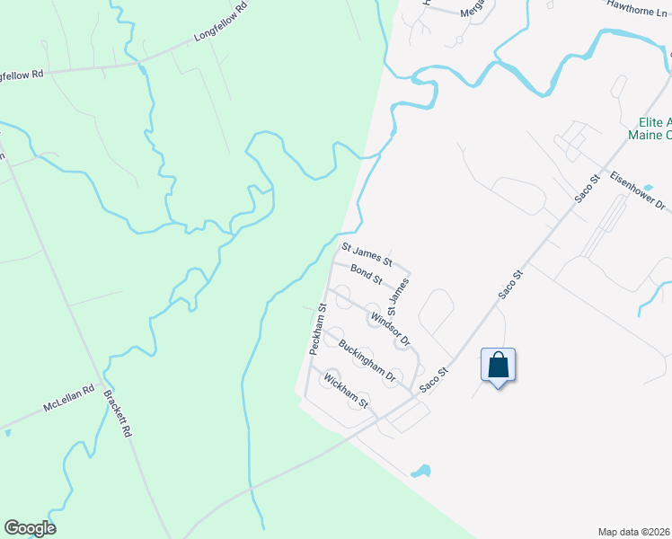 map of restaurants, bars, coffee shops, grocery stores, and more near 252 Saco Street in Westbrook