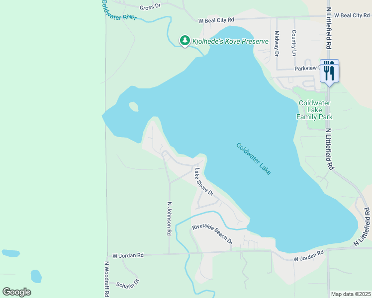 map of restaurants, bars, coffee shops, grocery stores, and more near in Lake Isabella
