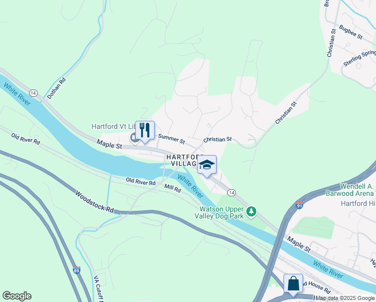 map of restaurants, bars, coffee shops, grocery stores, and more near 10 School Street in Hartford