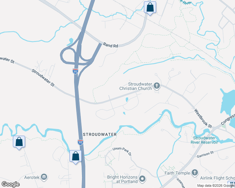 map of restaurants, bars, coffee shops, grocery stores, and more near 1618 Westbrook Street in Portland