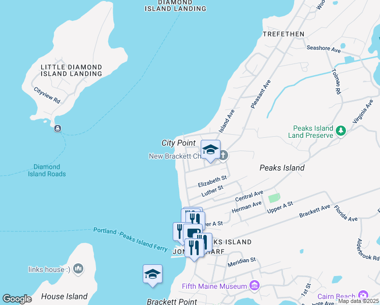 map of restaurants, bars, coffee shops, grocery stores, and more near 45 Centennial Street in Portland