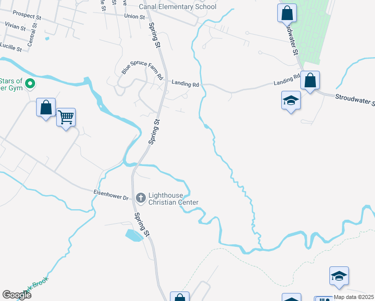 map of restaurants, bars, coffee shops, grocery stores, and more near 364 Spring Street in Westbrook