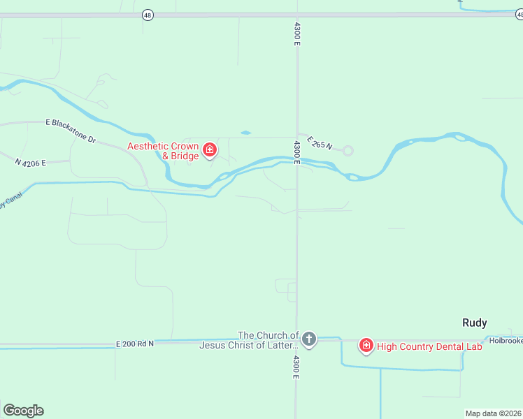 map of restaurants, bars, coffee shops, grocery stores, and more near 238 4300 East in Rigby
