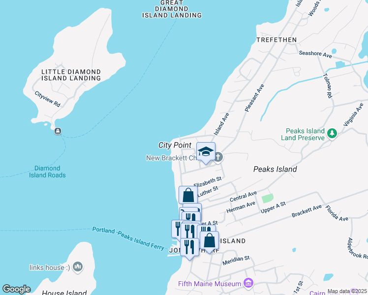 map of restaurants, bars, coffee shops, grocery stores, and more near 45 Centennial Street in Portland