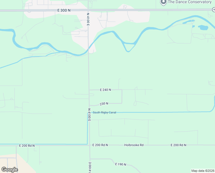 map of restaurants, bars, coffee shops, grocery stores, and more near 4111 East 240 North in Rigby