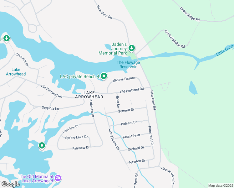 map of restaurants, bars, coffee shops, grocery stores, and more near 10 Old Portland Road in Lake Arrowhead