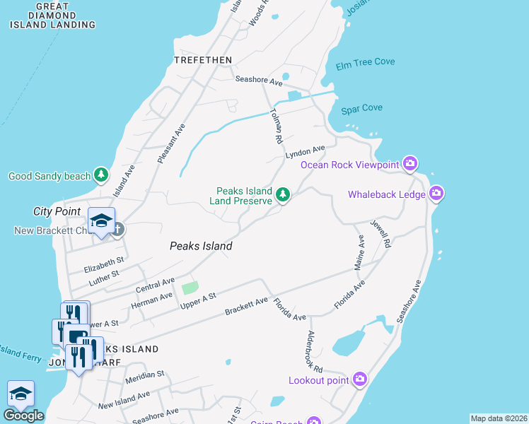map of restaurants, bars, coffee shops, grocery stores, and more near 210 Park Avenue in Portland