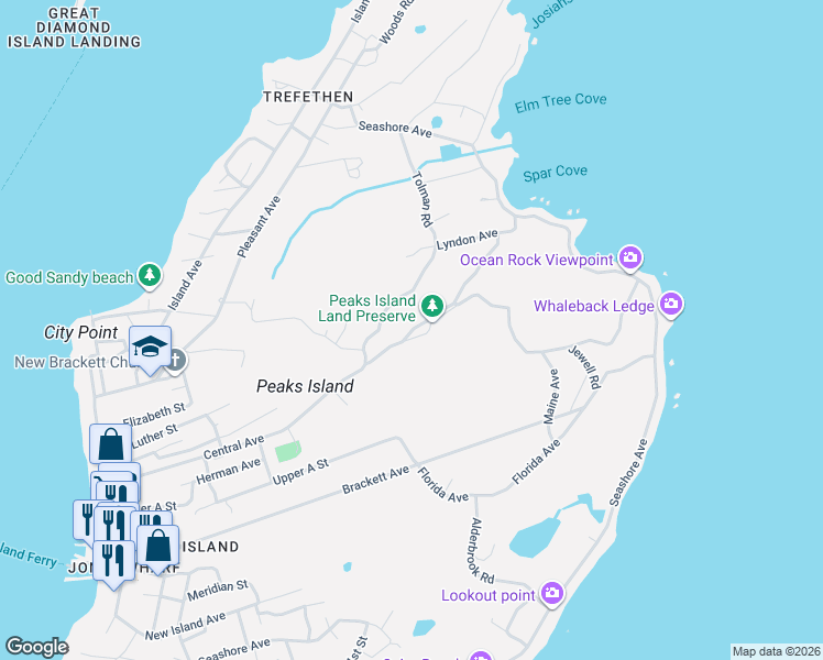 map of restaurants, bars, coffee shops, grocery stores, and more near 210 Park Avenue in Portland