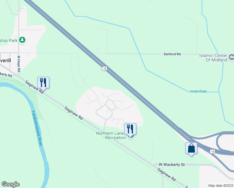 map of restaurants, bars, coffee shops, grocery stores, and more near 1710 Hidden Trail in Sanford