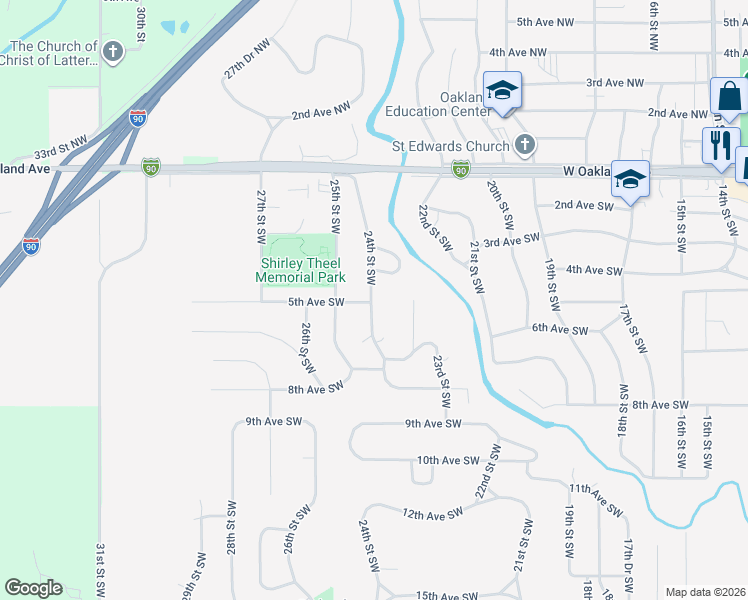 map of restaurants, bars, coffee shops, grocery stores, and more near 603 24th Street Southwest in Austin