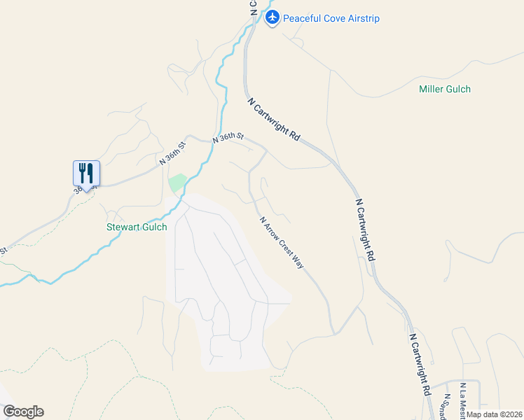 map of restaurants, bars, coffee shops, grocery stores, and more near 4953 North Arrow Crest Way in Boise