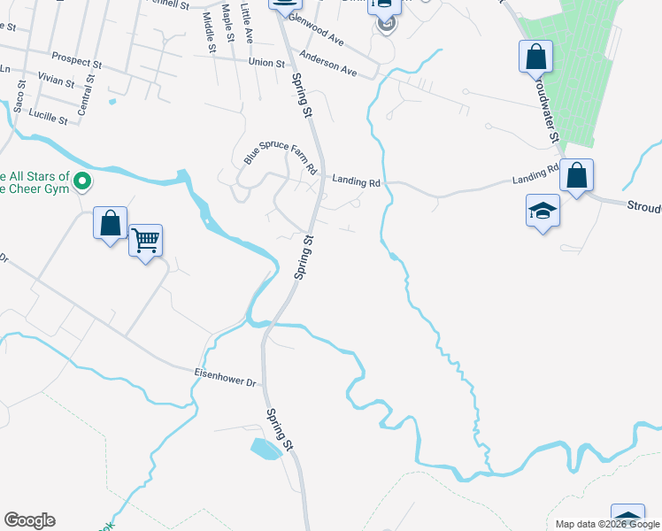 map of restaurants, bars, coffee shops, grocery stores, and more near 408-544 Spring Street in Westbrook